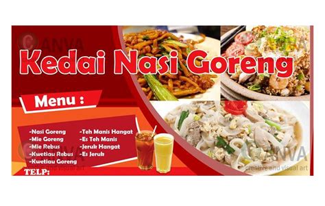 spanduk NASI GORENG / spanduk mie ayam / spanduk warung makan / spanduk rumah makan / spanduk ...