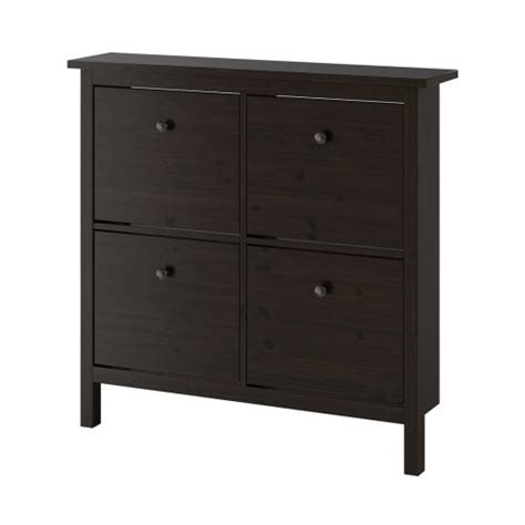 Hemnes Shoe Cabinet with 4 Compartments (Black Brown) - Furniture Source Philippines