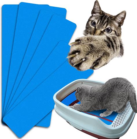 Amazon.com : Cat Nail File Scratching Strips - 6 Pcs Scratcher Liner for Litter Box, Furniture ...