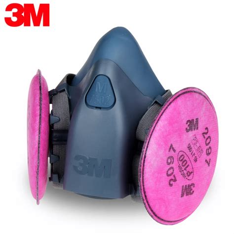 3M 7502+2097 Half Facepiece Mask Reusable Respirator P100 Respiratory Protection Nuisance Level ...