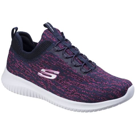 Skechers Womens/Ladies Ultra Flex Bright Horizon Lace Up Trainer Shoes ...