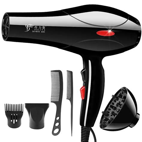 Hair Dryer 2200W Household Hair Dryers Diffuser Comb Salon US Plug Mini Travel Portable Drying ...