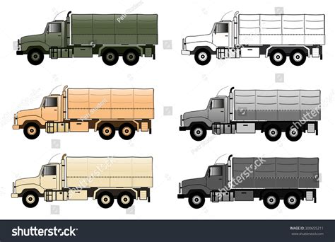 Army Truck Stock Vector Illustration 300655211 : Shutterstock