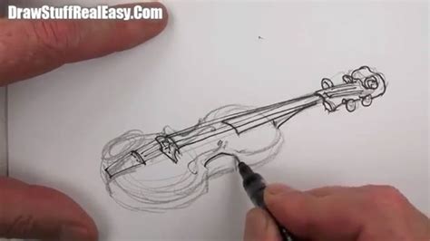 How to Draw a Violin Real Easy