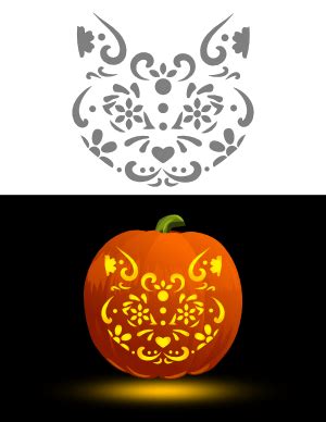 Free Printable Skull Pumpkin Stencils