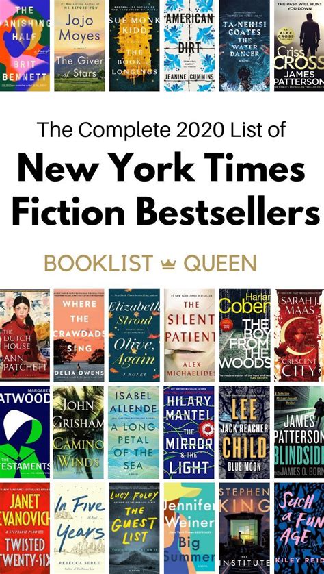 The Complete List of New York Times Fiction Best Sellers | Book lists, Book club books ...