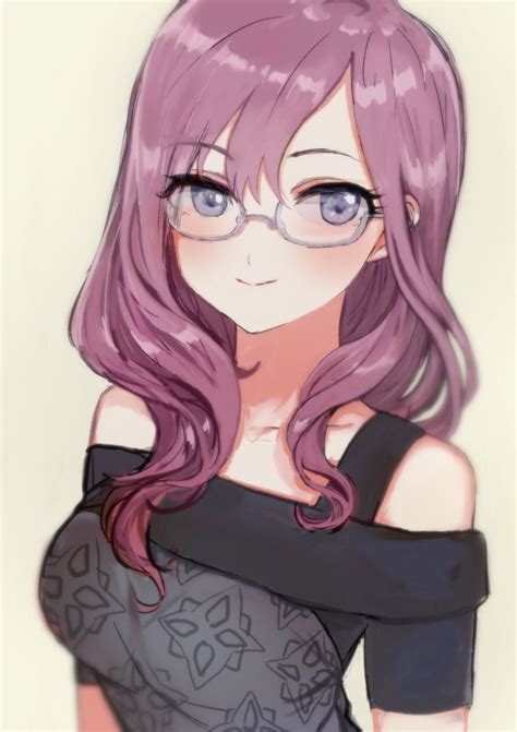 Anime Girl With Glasses Pfp - MAXIPX