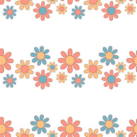 1080P free download | Premium Vector. Daisy flowers from 1970 vibe ...