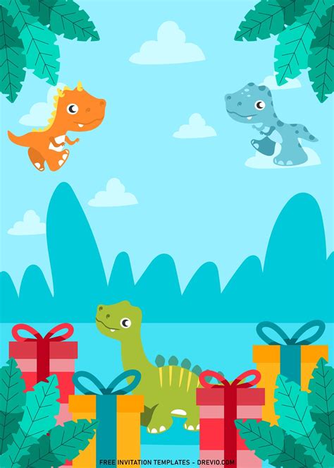 Printable Dinosaur Birthday Invitations