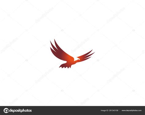 Eagle Logo Design Isolated White Background Stock Vector Image by ...