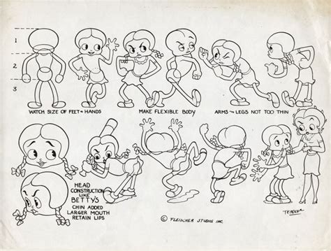 Model Sheets: 1920s, 30s, & 40s | Drawing cartoon characters, Cartoon design, Vintage cartoon