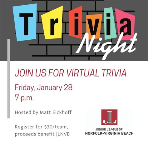 Virtual Trivia Night! - Junior League of Norfolk-Virginia Beach