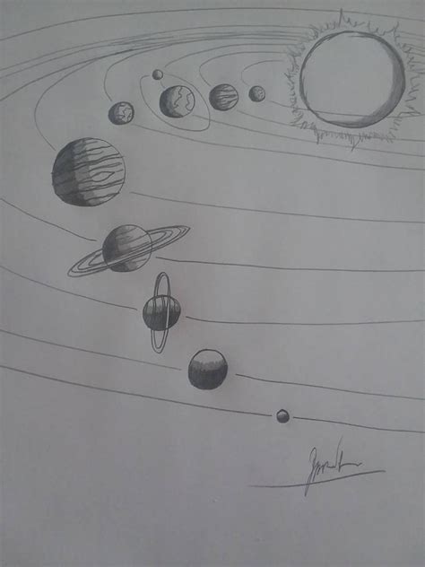 The Solar System Pencil Drawing by Zackman92 on DeviantArt