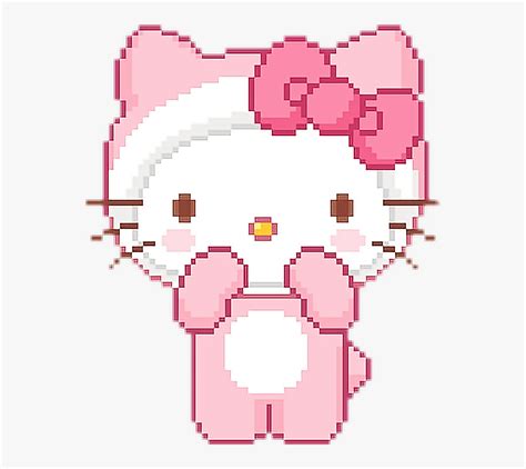 Transparent Hello Kitty Bow Png - Pixel Kawaii Hello Kitty, Png Download - kindpng