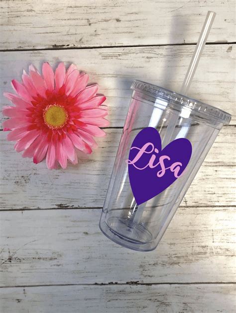 Bridesmaid Cup Tumbler With Straw Bridesmaid Personalized | Etsy