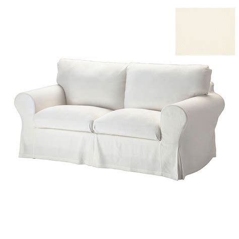 IKEA Ektorp 2 Seat Sofa SLIPCOVER Loveseat Cover STENASA WHITE Off-White Stenåsa Linen Blend New