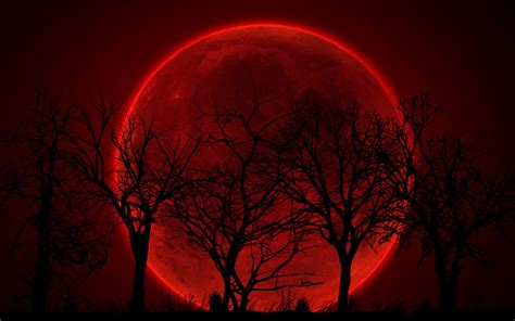 Red Moon Wallpaper HD Free Download