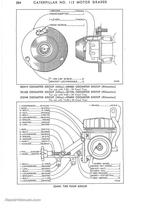 Caterpillar 112 Motor Grader Parts Manual