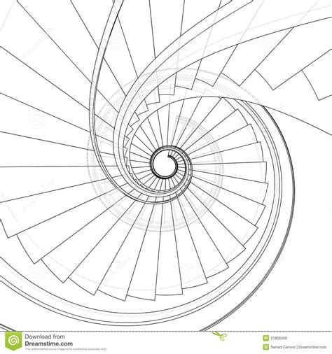 Spiral Stairs Illustration