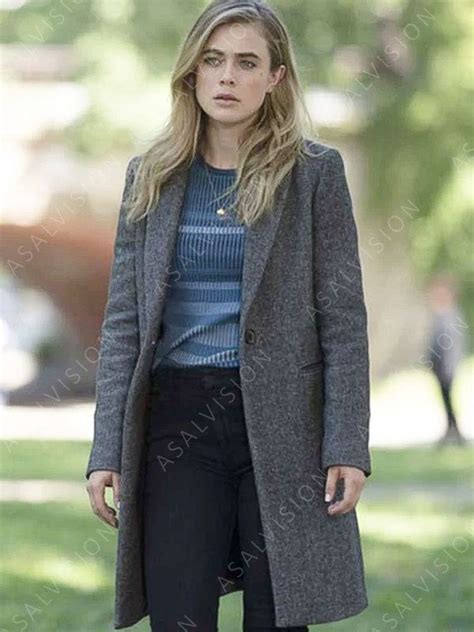 Michaela Stone Grey Coat | Melissa Roxburgh Manifest Coat