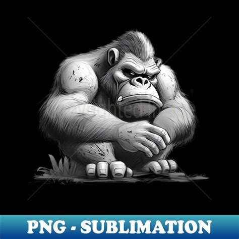 Grumpy Gorilla Cartoon Caricature - Special Edition Sublimat - Inspire ...