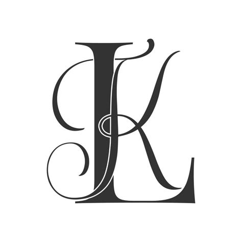 lk ,kl, monogram logo. Calligraphic signature icon. Wedding Logo ...