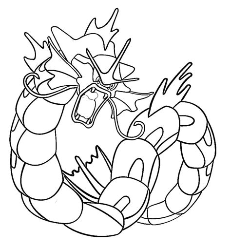 Printable Gyarados Pokemon Coloring Page - Free Printable Coloring Pages for Kids