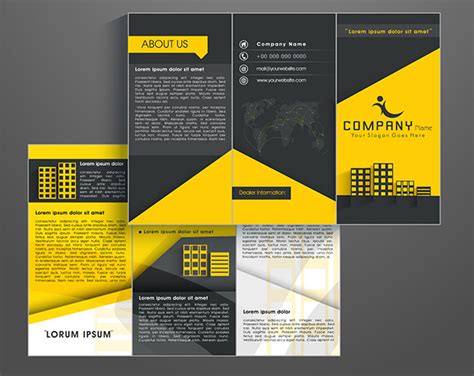 Tri Fold Brochure Photoshop Template Collection