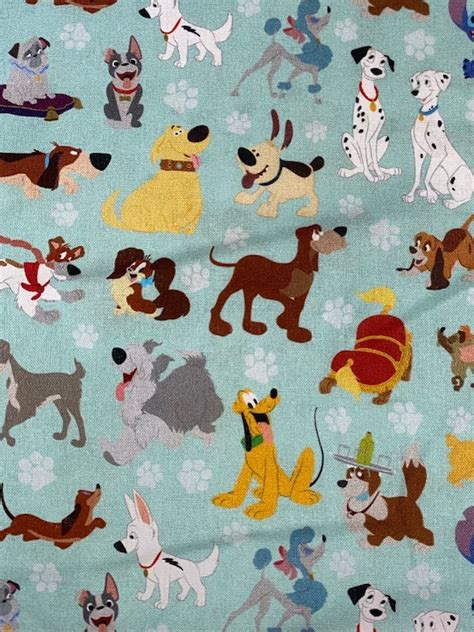 Disney Dogs Fabric 100% Cotton Fabric by the Yard Pluto - Etsy