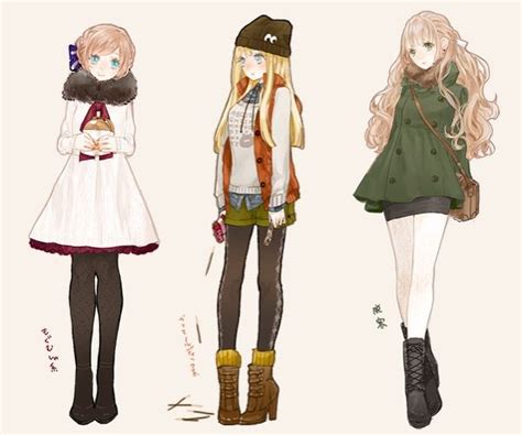 Anime fashion girls winter outfits | Anime Amino