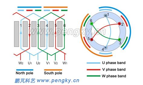 Three-phase AC motors winding | Generator Series Courseware | Pengky