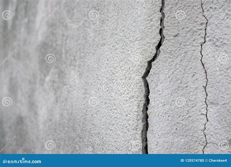 Old Foundation and Plaster Wall with Cracks. Building Requiring Repair Closeup Stock Photo ...