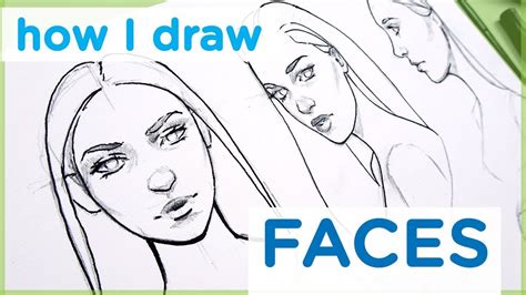 How to Draw a Female Face - Art Tutorial【My Sketching Technique】 - YouTube