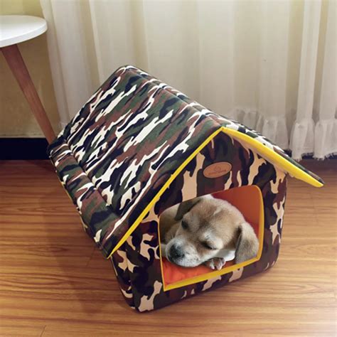 Portable Indoor Pet Bed Dog House Soft Warm and Comfortable Cat Dog ...