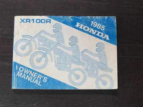 XR100R Honda Owner’s Manual, 1985 | Deadsouls Bookshop