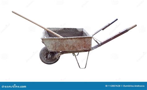 Wheelbarrow for concrete stock photo. Image of ground - 112807628