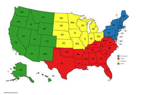 Given that the United States Census Bureau splits America up into ...