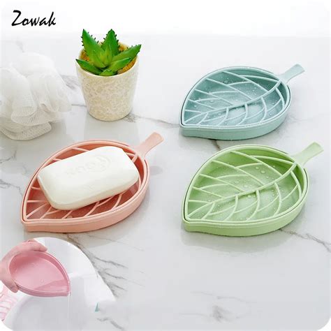 Leaf Shape Soap Dish Soap Dish Holder Bathroom Soap Holder For Shower ...