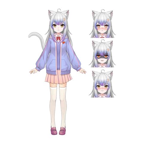 Vtuber Model Super Fine Video Full Body Live2d Sample Custom Made Live2d Character Design ...