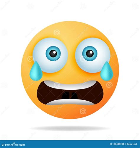 Sad Emoji - a Yellow Face with a Crying Expression. the Concept of ...