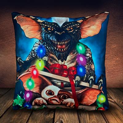 Gremlins - Gizmo - In Box - Christmas Lights- Soft Plush Cushion Cover ...