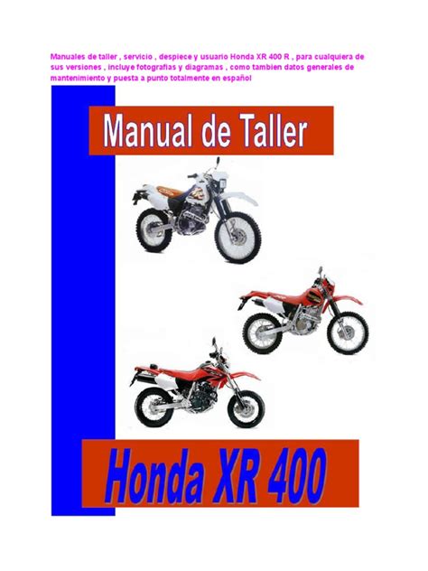 Honda XR 400 Manual de Taller | PDF