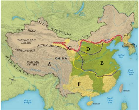 Ancient China Study guide map Diagram | Quizlet