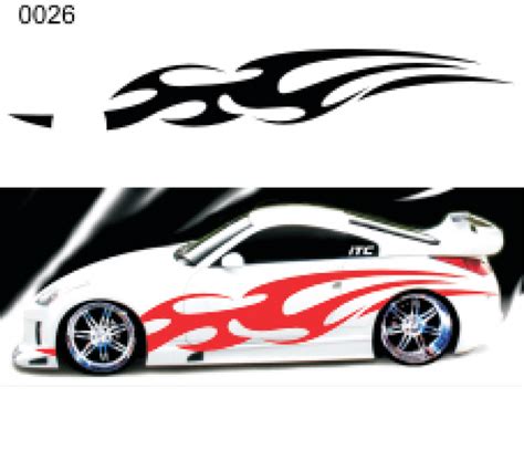 Tribal Flame Style 26 Vinyl Vehicle Graphic Kit