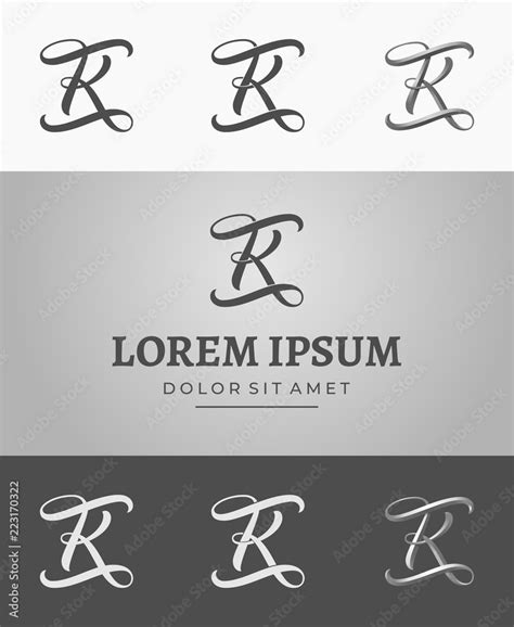 K monogram template for logo design. Symbol for monogram design ...