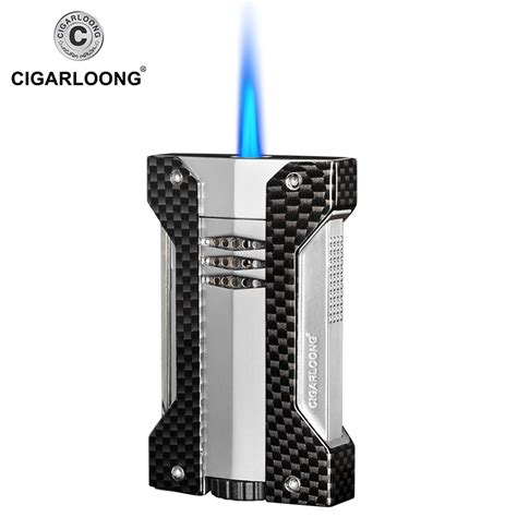 CIGARLOONG Cigar Lighters 2pcs Set With Cigar knife Krupp Stainless Steel Gift Boxed ...