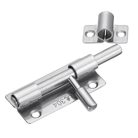 Stainless Steel Door Latch Sliding Lock Barrel Bolt Hasp Staple Gate ...