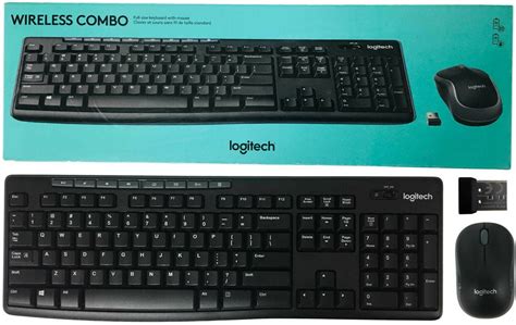 Logitech MK270 Wireless Combo K270 Full Size Keyboard & M185 PC Optical Compact Mouse with USB 2 ...