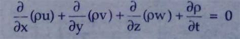 Derivation of continuity equation in cartesian coordinates