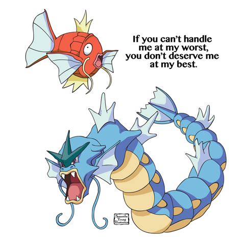 Magikarp Gyarados by SamYoungIllustration on DeviantArt